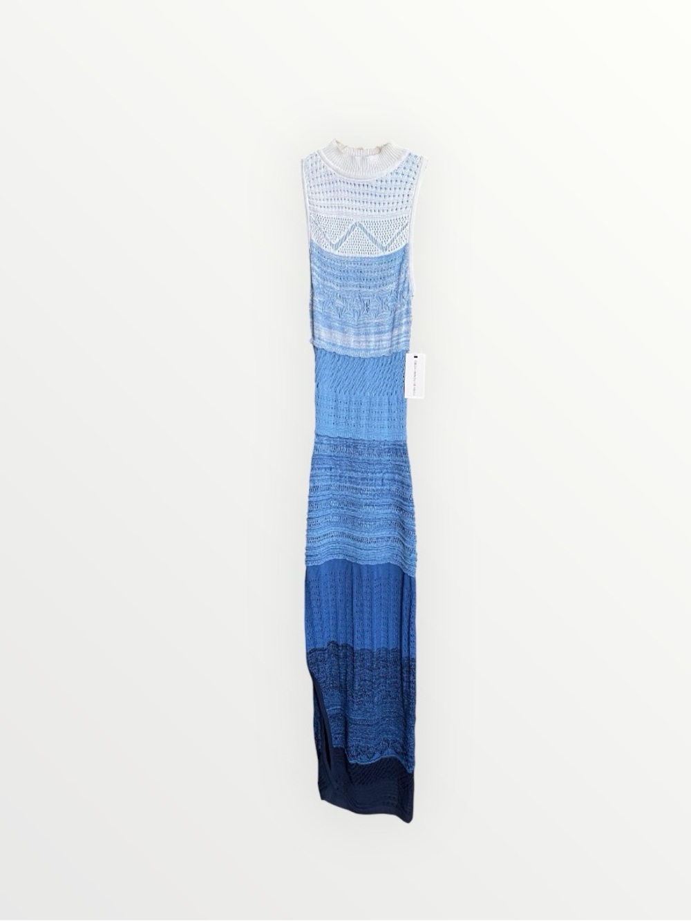 NWT Torn by Ronny Kobo Blue Ombre Knit Maxi Dress Size XS